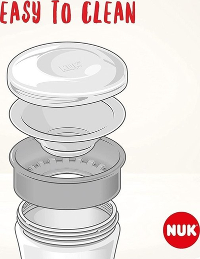 Gotë për fëmijë NUK Magic Cup, 230ml, kundër rrjedhjes 360°, rozë me gaforre të kuqe