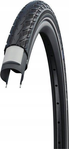 Gomë biçiklete Schwalbe Delta Cruiser Plus, 28x2.00, PunctureGuard, e zezë me shirit reflektues