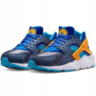Atlete Nike Air Huarache Run Jr, për fëmijë, navy blue blu portokalli