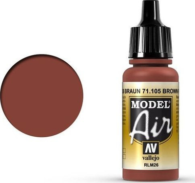 Ngjyrë akrilike Vallejo Model Air Brown RLM26, 17ml, kafe mat
