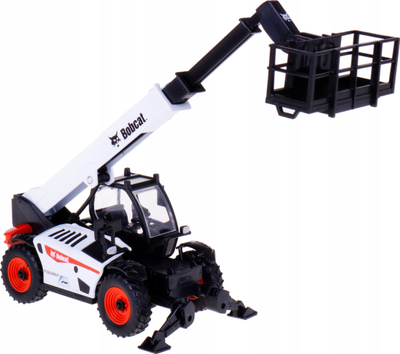 Lodër telehandler Bburago Bobcat T40.180SLP, maket 1:50, metal die-cast, bardh e zezë