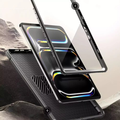 Mbrojtëse tableti Supcase Unicorn Beetle Pro për iPad Pro 13" 2024, me këmbë mbajtëse, e zezë