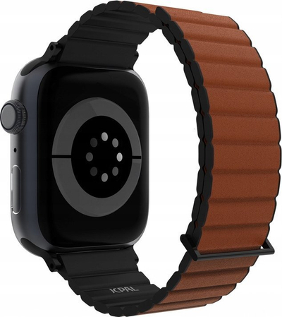 Ремче JCPal FlexDuo за Apple Watch 38/40/41mm, магнетно, TPU PU, црно кафено