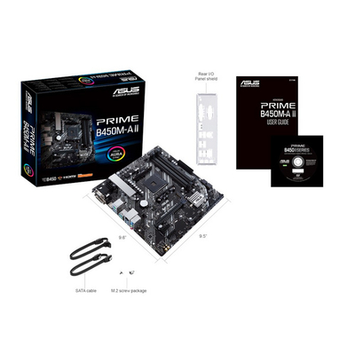 Pllakë amë ASUS PRIME B450M-A II Socket AM4 micro ATX AMD  B450