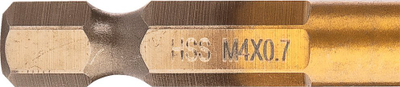 Çekiç gjujts fijesh Neo, HSS TiN, M4x0.7 mm, me trup gjashtëkëndor