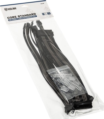 Set kabllosh energjie Kolink CORESTANDARD EK BGM, 4 kabllo, gërshetuar, i zi