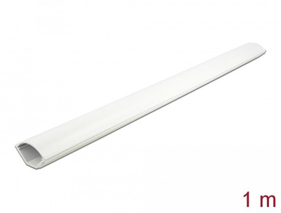 Kанал аголен за кабли DeLOCK Corner Duct, самолеплив, 1 m, 43 x 23 mm, бел