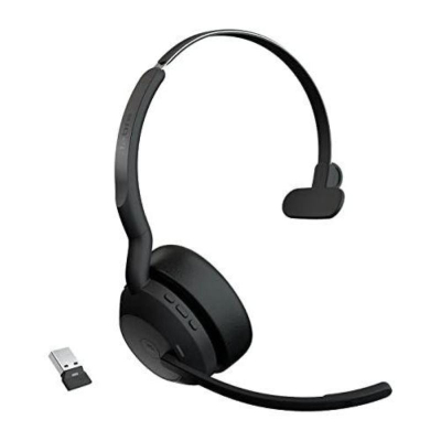 Kufje mono Jabra Evolve2 55 MS, Link 380 USB A, e zezë