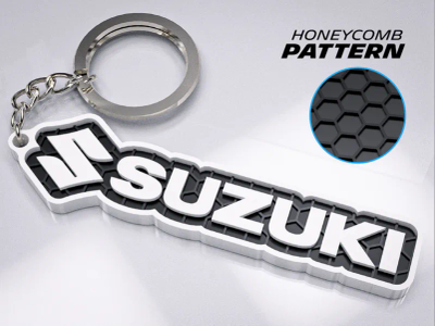 Varëse për çelësa Eterra Suzuki v2, e zezë/bardhë