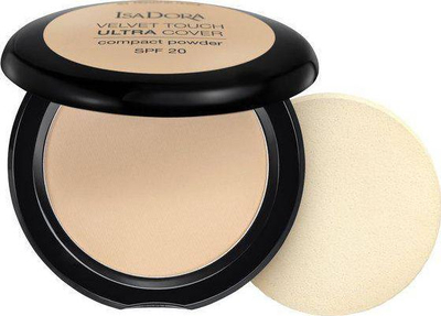 Pudër kompakte Isadora Velvet Touch Sheer Cover, 10g, për lëkurë të çelët, bezhë e hapur