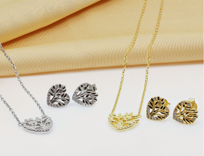Set vathë dhe qafore Brilio Silver SET236Y
