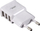 Karikues Akyga AK-CH-05, 3 x USB-A 3.1 A, i bardhë 