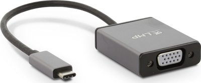 Адаптер USB-C во VGA LMP, за лаптоп и персонален компјутер, сив
