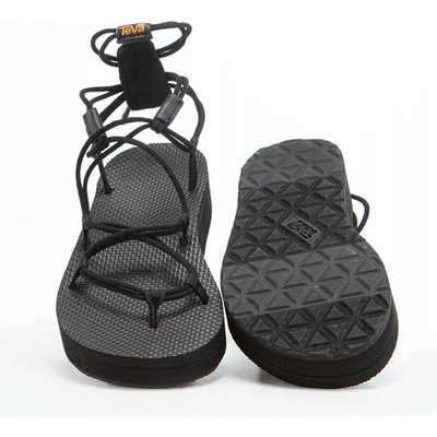 Женски сандали Teva Midform Infinity, средна платформа, материјал REPREVE, црни