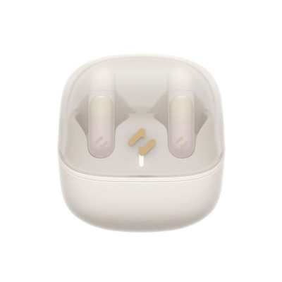 Kufje wireless Havit TW980 TWS, Bluetooth 5.3, me kuti karikimi, bezhë