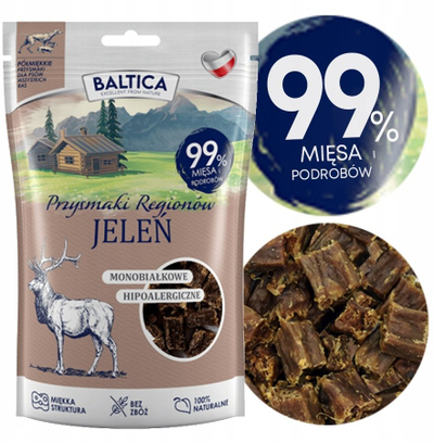 Shpërblime për qen Baltica Regional Semi Soft Venison, 80g