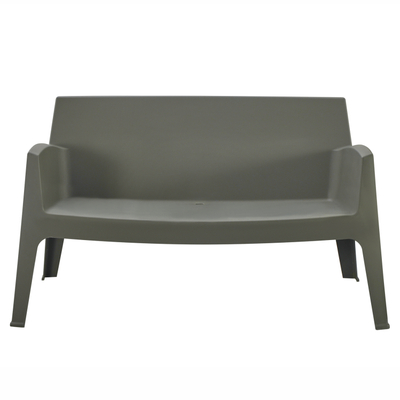 Divan kopshti SLEEK HM6366.05, polipropilen, 2 vende, 133x68x73 cm, ulliri i errët