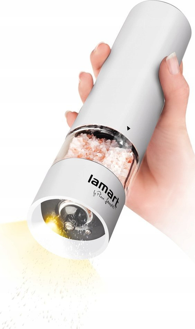 Електричен мелница за зачини Lamart LT7062 Ruber, регулирање на мелењето, бела