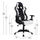Karrige gaming 66.5×70–122–129 cm (HM1072.04), zezë/ bardhë