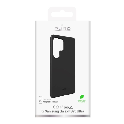 Kllëf telefoni Puro Back Cover Samsung Galaxy S25 Ultra, silikon, MagSafe, i zi