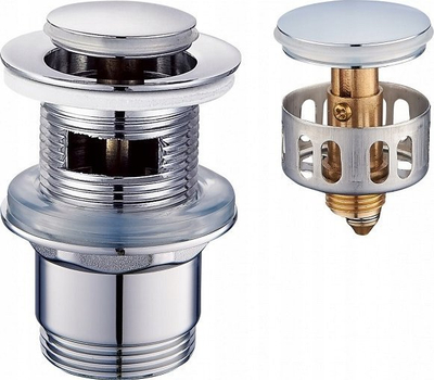 Tep lavamani Deante AP010K, click clack, me overflow dhe shportë, krom