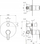 Сет скриен туш Deante Nac N6QP, систем со шина, неро