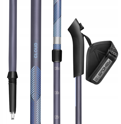 Shkopinj Nordic Walking Spokey Cloud SPK-945421, alumin, 95–135 cm, gri