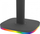 Mbajtëse për kufje Mozos D10, RGB, plastike, e zezë