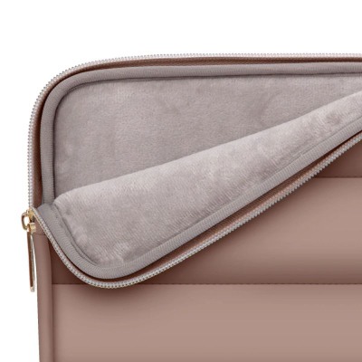 Çantë laptopi Tech-Protect Puffy, 13-14", me xhep për aksesore, walnut