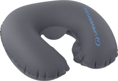 Jastëk udhëtimi për qafë Lifeventure, me fryrje, ergonomik, ngjyrë gri