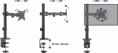 Mbajtëse për monitor Gembird, 17" - 32" (MA-D1-03)