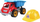 Kamion lodër Technok Auto Dump Truck Little Builder, plastik, për fëmijë 3+, i kuq