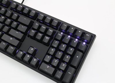Tastierë Ducky One 2, Cherry MX Blue, LED, e zezë/e bardhë