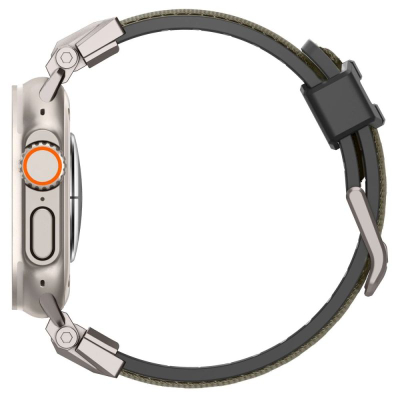 Паметна нараквица Spigen DuraPro Armor, Apple Watch 49/46/45/44/42 mm, најлон и TPU, темно зелена