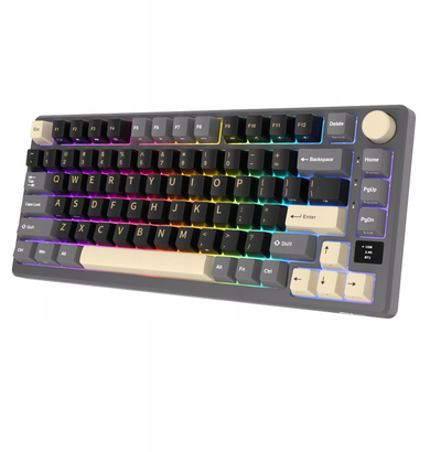 Tastierë mekanike RK ROYAL KLUDGE M75, 75%, wireless Bluetooth USB, RGB, e zezë