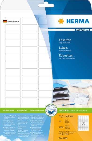 Etiketa vetëngjitëse Herma Premium Labels, A4, 25 copë