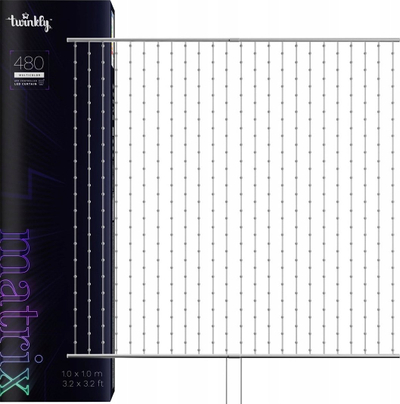 Panel LED dekorativ Twinkly Matrix HD, 480 LED RGB, 1m x 1m, shumëngjyrësh
