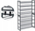 Raft këpucësh Songmics 8-Tier, metal, 163.5x92.5x30.7 cm, i zi