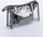 Set çantash kozmetike KS91WZ2, 3 pjesë, transparente dhe prej materiali, gri