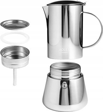 Xhezve elektrike Adler AD 4417, set 2 copë, 620 ml, gri