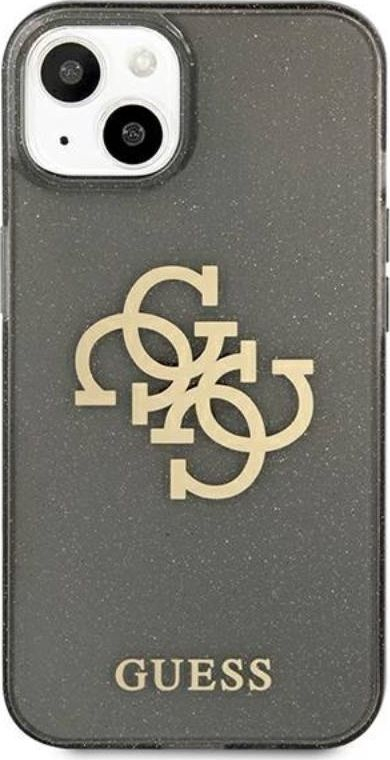 Këllëf telefoni Guess GUHCP13SPCUGL4GBK për iPhone 13 mini, hard case, me shkëlqim Glitter, i zi