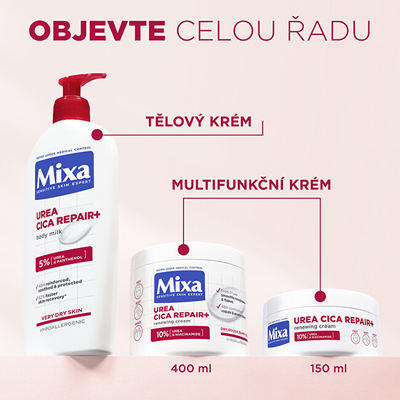 Krem për trup Mixa Urea Cica Repair+ Renewing Cream, 150 ml