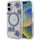 Футрола за телефон Guess Resin Flowers Glitter MagSafe, за iPhone 16 6.1", виолетова