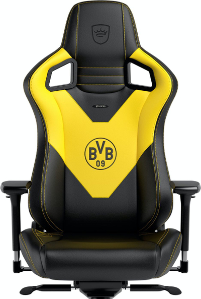 Karrige lojrash noblechairs EPIC Borussia Dortmund Edition, ergonomike, mbështetëse krahu 4D, e zezë me të verdhë