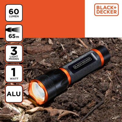 Dritë dore Black+Decker Classic Tactical LED, 1W, 60 lm, e zezë