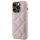 Kapak telefoni Guess Quilted Metal Logo për iPhone 15 Pro Max 6.7", rozë