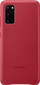 Maskë telefoni Samsung Leather Cover Galaxy S20, lëkurë, e kuqe