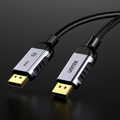 Kabllo DisplayPort Unitek C1626GY01, 2.1, 8K 120Hz, 1.5m, gri