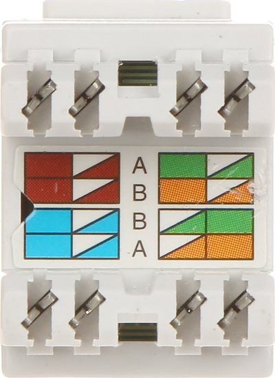 Keystone connector FX-RJ45-65, Cat6, 100 copë në paketim, ngjyrë e bardhë