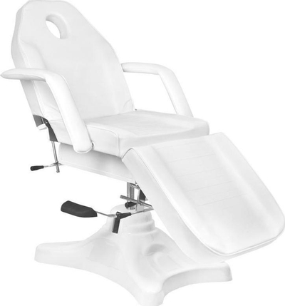 Karrige hidraulike kozmetike Activeshop 234mm, tapiceri PVC, e bardhë